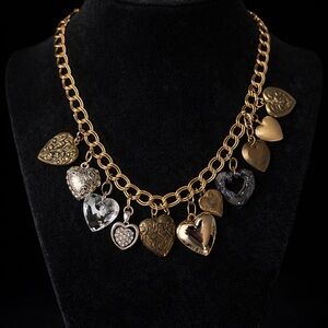 Gold Heart Charm Necklace